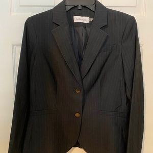 Calvin Klein Pinstriped Suit Blazer